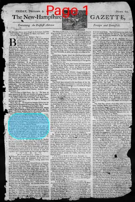 Page thumbnail for The New Hampshire Gazette