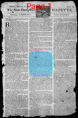 Page thumbnail for The New Hampshire Gazette