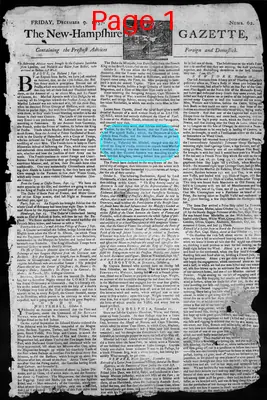 Page thumbnail for The New Hampshire Gazette