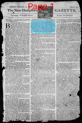 Page thumbnail for The New Hampshire Gazette