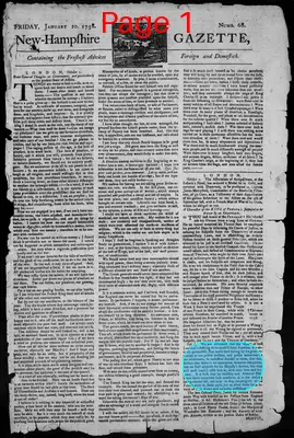 Page thumbnail for The New Hampshire Gazette