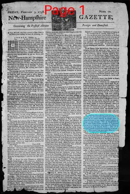 Page thumbnail for The New Hampshire Gazette