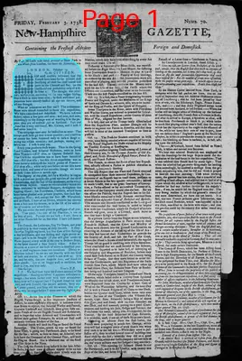 Page thumbnail for The New Hampshire Gazette