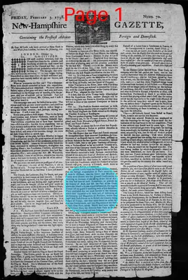 Page thumbnail for The New Hampshire Gazette