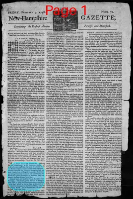 Page thumbnail for The New Hampshire Gazette