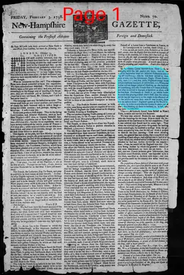 Page thumbnail for The New Hampshire Gazette