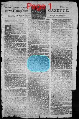 Page thumbnail for The New Hampshire Gazette
