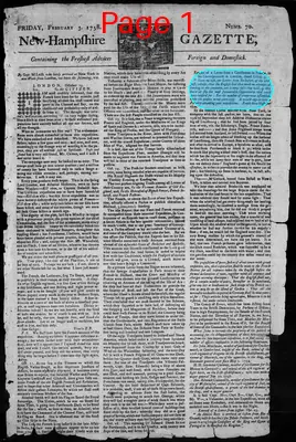 Page thumbnail for The New Hampshire Gazette