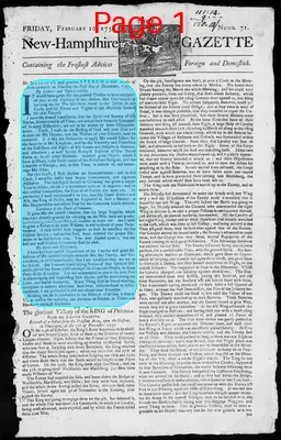 Page thumbnail for The New Hampshire Gazette