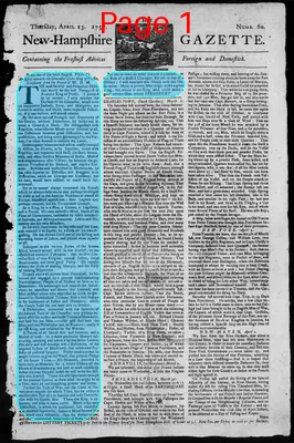 Page thumbnail for The New Hampshire Gazette