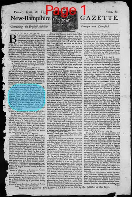Page thumbnail for The New Hampshire Gazette