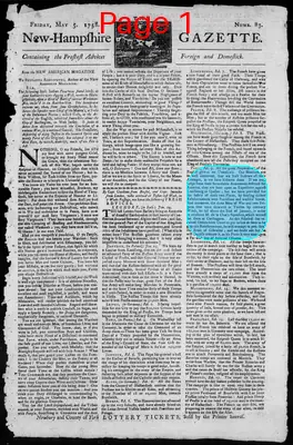 Page thumbnail for The New Hampshire Gazette