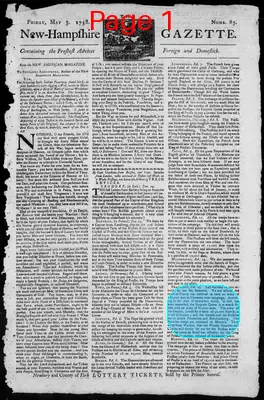 Page thumbnail for The New Hampshire Gazette