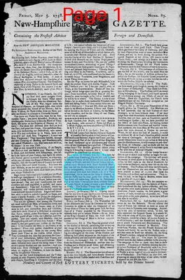 Page thumbnail for The New Hampshire Gazette