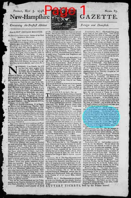 Page thumbnail for The New Hampshire Gazette