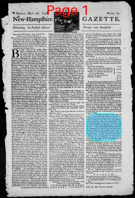 Page thumbnail for The New Hampshire Gazette