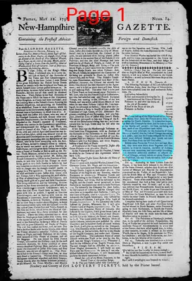 Page thumbnail for The New Hampshire Gazette