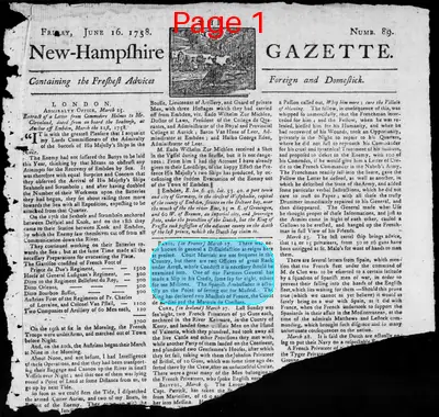 Page thumbnail for The New Hampshire Gazette