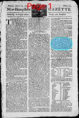 Page thumbnail for The New Hampshire Gazette