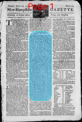 Page thumbnail for The New Hampshire Gazette