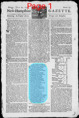 Page thumbnail for The New Hampshire Gazette