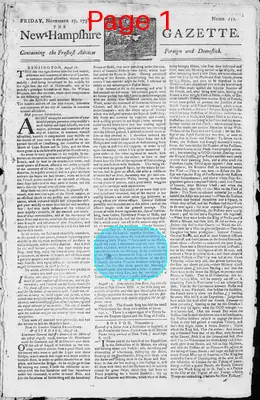 Page thumbnail for The New Hampshire Gazette