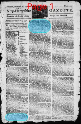 Page thumbnail for The New Hampshire Gazette