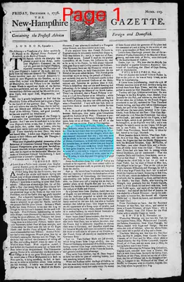 Page thumbnail for The New Hampshire Gazette