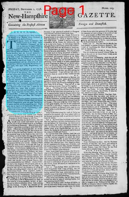 Page thumbnail for The New Hampshire Gazette