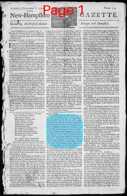 Page thumbnail for The New Hampshire Gazette