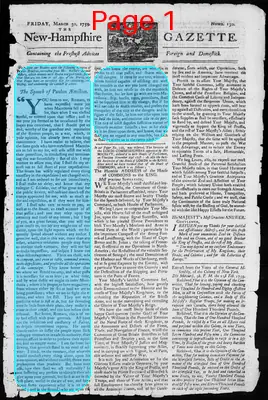 Page thumbnail for The New Hampshire Gazette