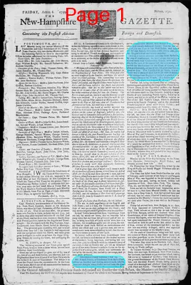 Page thumbnail for The New Hampshire Gazette