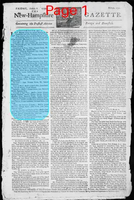 Page thumbnail for The New Hampshire Gazette