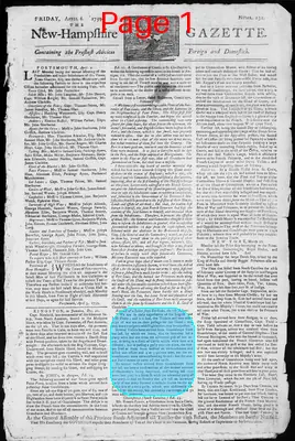 Page thumbnail for The New Hampshire Gazette