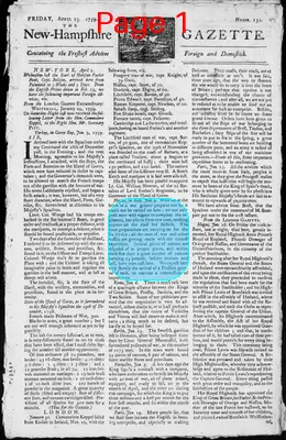 Page thumbnail for The New Hampshire Gazette