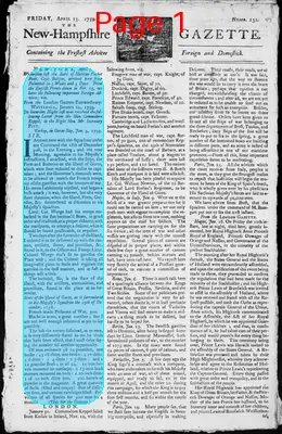 Page thumbnail for The New Hampshire Gazette