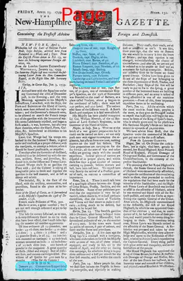 Page thumbnail for The New Hampshire Gazette