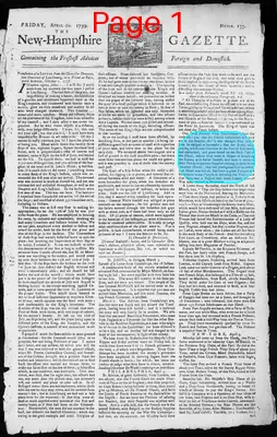 Page thumbnail for The New Hampshire Gazette