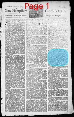 Page thumbnail for The New Hampshire Gazette