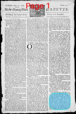 Page thumbnail for The New Hampshire Gazette