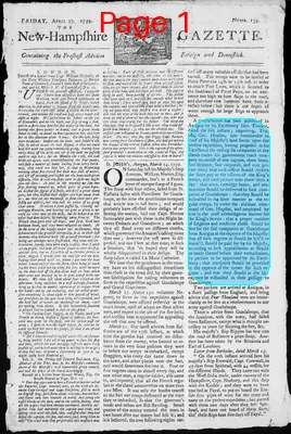 Page thumbnail for The New Hampshire Gazette