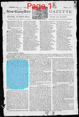 Page thumbnail for The New Hampshire Gazette
