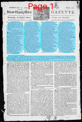Page thumbnail for The New Hampshire Gazette
