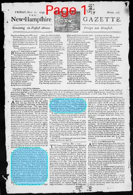 Page thumbnail for The New Hampshire Gazette