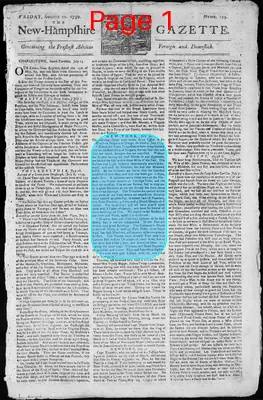 Page thumbnail for The New Hampshire Gazette