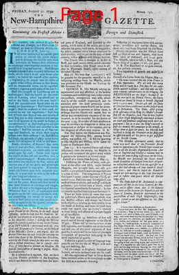 Page thumbnail for The New Hampshire Gazette