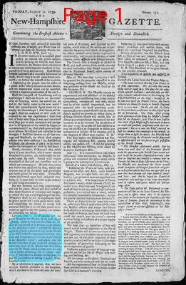 Page thumbnail for The New Hampshire Gazette