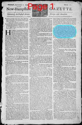 Page thumbnail for The New Hampshire Gazette