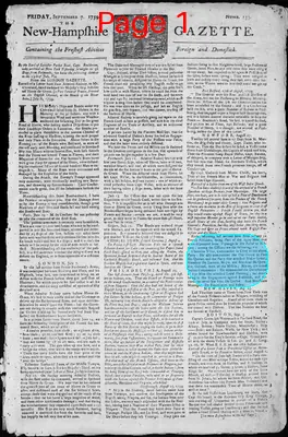 Page thumbnail for The New Hampshire Gazette