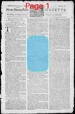 Page thumbnail for The New Hampshire Gazette